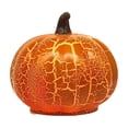 thumbnail image 2 of Fall Decorations for Home,Crackle Glass Pumpkin Light,Battery Operated Led Pumpkin Lamp,Light up Glass Night Lights, Ideal for Halloween,Thanksgiving Rustic Decor, Xmas Decor, 2 of 6
