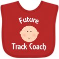 thumbnail image 3 of Inktastic Future Track Coach Occupation Boys or Girls Baby Bib, 3 of 4