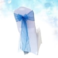 thumbnail image 3 of KAKOWELY Wedding Chair Strap Ribbon Polyester 10Pcs Skyblue No-tie Bowknot Chair Decoration, 3 of 10