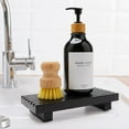 thumbnail image 2 of USTOP Bathroom Vanity Counter Organizer Riser, Water-Resistant Wood Sink Stand with Raised Feet, Compact Soap Tray Pedestal for Dispenser, Toothbrush, Kitchen & Home Decor., 2 of 7