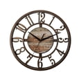 thumbnail image 1 of Reloj de pared Reloj analógico Decorativo Ligero Marrón Oscuro Silencioso Decoración de pared de 11 pulgadas para la escuela Oficina Estudio Sala de, 1 of 9
