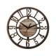 thumbnail image 1 of Reloj de pared Reloj analógico Decorativo Ligero Marrón Oscuro Silencioso Decoración de pared de 11 pulgadas para la escuela Oficina Estudio Sala de, 1 of 9