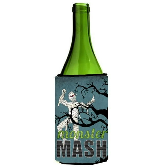 Monster Mash With Mummy Halloween Wine bottle sleeve Hugger - 24 oz.
