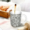 thumbnail image 3 of Yiaed Silver Glitter Print Ceramics Coffee,Large Handle Design,Extra Large Tea and Coffee Cup for Office and Home Mugs, 3 of 6