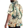 thumbnail image 3 of Note Men's Short Sleeve Button Down Beach Shirts, Casual Printed Summer Unisex Tops, 3 of 6