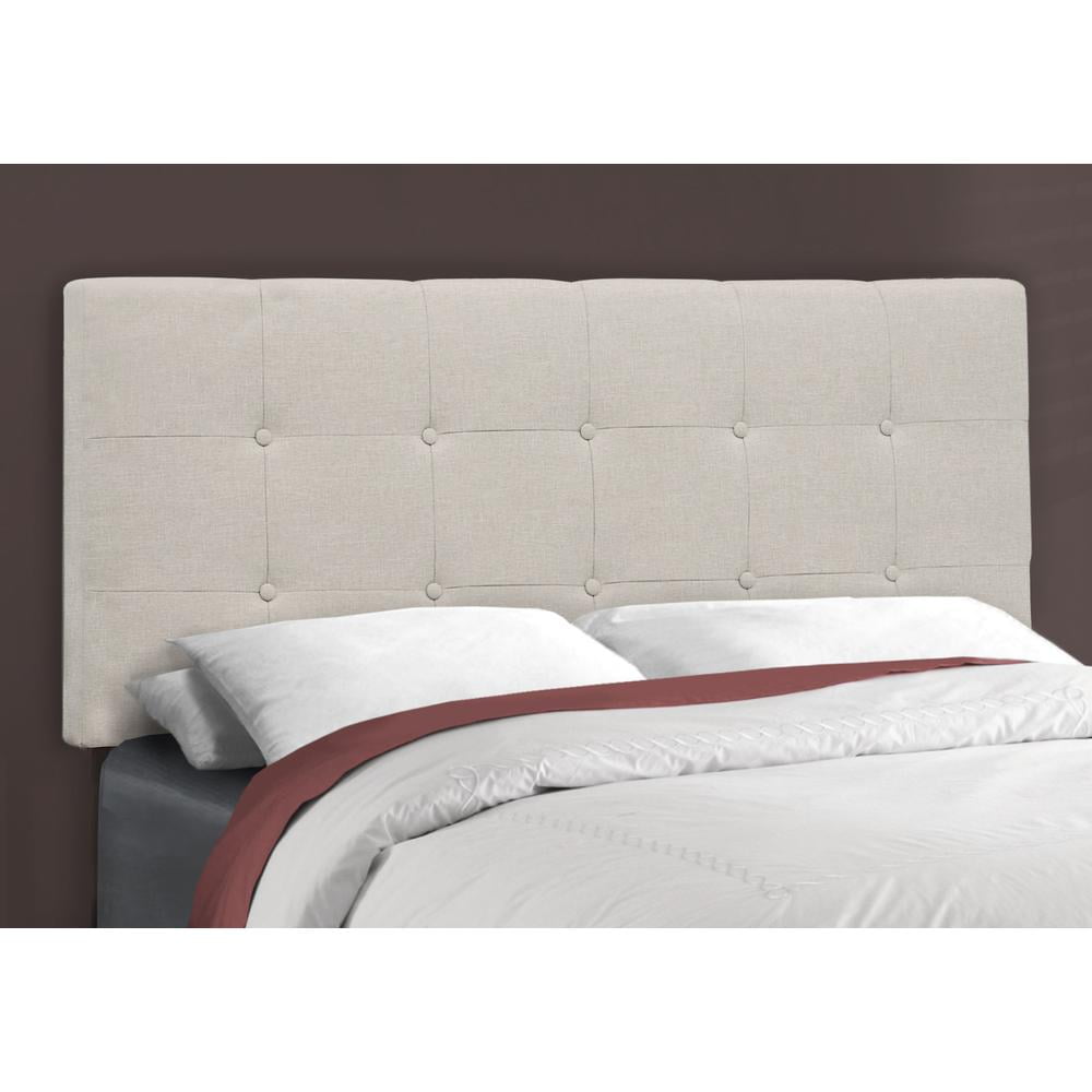 Monarch Specialties Bed - Full Size, Beige Linen