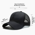 thumbnail image 4 of maskred Homme Grande Taille Casquette de Baseball Confortable Réglable Respirant Style Sportif Léger à la Mode Noir 1Set, 4 of 6