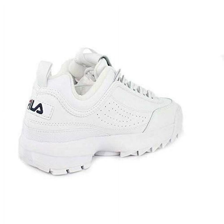 FILA Disruptor II Kid’s Premium Casual Shoes White Navy Red NEW