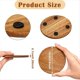 thumbnail image 3 of 26 Posavasos de Madera Sin Terminar, Redondos de 10 cm de para Manualidades, con Puntos de Silicona Antideslizantes., 3 of 6