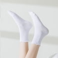 thumbnail image 6 of YooGuoGuo Womens Socks, Ruffle Turn-Cuff Casual Ankle Breathable Cool Knit Cotton Lettuce Crew Frilly Sock 6 Pack, 6 of 7