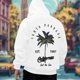thumbnail image 5 of MHFRRA Sudadera con Capucha para Hombre, con Estampado de Letras Gráficas, Sudadera de Gran Tamaño, Hombros Caídos, Manga Larga, Jersey Blanco, 5 of 7