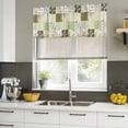 thumbnail image 5 of Spring Floral Valances for Windows, Decorative Rod Pocket Window Valance Curtains, Yellow Flowers Botanical Patchwork Grid Bohemia Short Curtain Drapes for Living Room, 2 Panels, 42" W x 12" L, 5 of 8