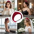 thumbnail image 5 of Jiibva Elegant Velvet Headbands for Women Girls Vintage Crown Hair Bands Wide Hair Hoop Non Slip Head Wraps Hairband Hair Accessories, 5 of 7