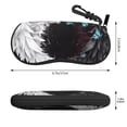 thumbnail image 2 of KLL Butterfly Angel Wings Art Print Eyeglass Case for Men & Women's Classy Travel Eyewear Holder Case Zipper Eyeglasses Case With Hook, 2 of 6