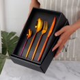 thumbnail image 3 of Buyer Star Flatware Set, 20-Piece Stainless Steel Silverware Cutlery Set Service for 5, Rainbow Red Dishes Dinnerware Set with Gift Box, Mirror Finish, 3 of 6