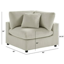 Comfort Pointe Casella Corner Wedge - Beige Corduroy