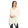 thumbnail image 1 of White Mark Tunique à Manches 3/4 Col en V Taille Empire pour Femmes, 1 of 6