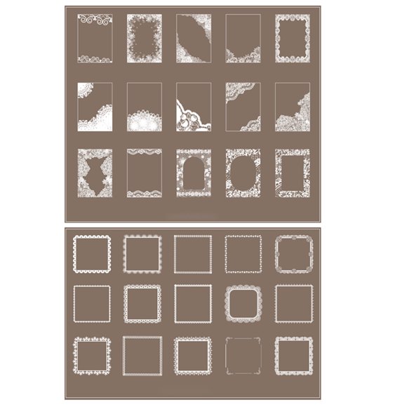 Coofit Scrapbook Sticker Transparent Assorted: 30PCS Photo Frame Sticker Album Sticker