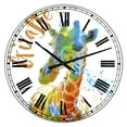 thumbnail image 1 of DesignArt Colorful Safari Animals D Large Wall Clock, 1 of 1