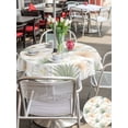 thumbnail image 5 of Outdoor Tablecloth with Umbrella Hole for Patio/Picnic/Party/Camping, Sage Green Orange Palm Leaves Waterproof Table Cloth Round Cover Washable, Summer Tropical Botanical (Dia 54"), 5 of 9
