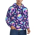 thumbnail image 2 of Naloa crystal Skull mushroom Men's Casual Hooded Collar Drawstring Hoodies Pullover Sweatshirts Casual Long Sleeve Shirts-Medium, 2 of 7