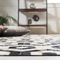 thumbnail image 4 of SAFAVIEH Studio Leather Mellony Geometric Area Rug, Black/Beige, 8' x 10', 4 of 8