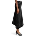 thumbnail image 5 of High Waist Blue Washed Women A Line Irregular Hem Long Denim Skirt, 5 of 7
