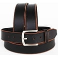 thumbnail image 2 of 57-58  Handmade Heavy Duty Men's Dress Casual Cow Leather Belt Black 2629RS, 2 of 4