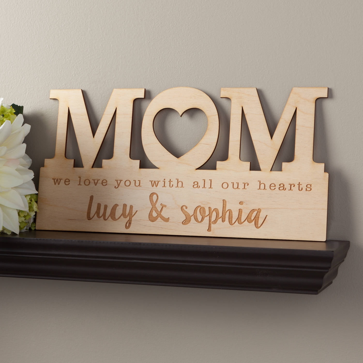 For Mom Personalized Wood Plaque Mother's Day Gift