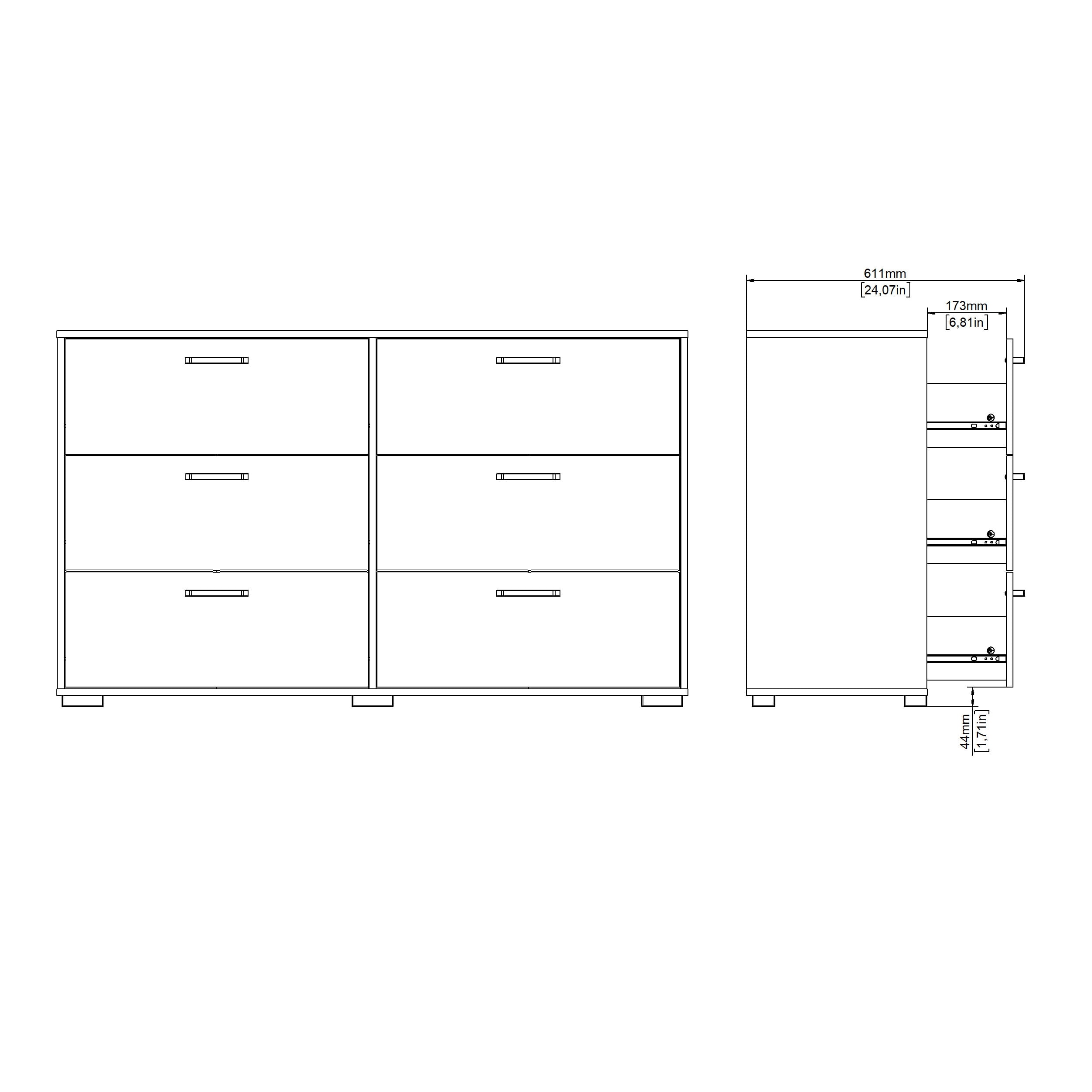 Tvilum Sofia 2-Piece Bedroom Set with Dresser and Chest, White