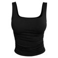 thumbnail image 4 of Endives Women's Tanks Top Square Neck Sleeveless Tops Double Lined Deep Back Top Bodycon Summer Going Out Top Basic Tee Tank Tops for Women S, 4 of 5