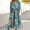 *Green, variant on U Women's Summer Printed Pleated Short Sleeve Crewneck Maxi Dress with Pockets ,Casual Long Dress Gray,Womens Plus XXL
