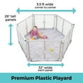 thumbnail image 6 of Toddleroo by North States 6-Panel Superyard Nook with SecureMat, Hexagon Clouds, White, 6 of 12