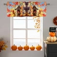 thumbnail image 6 of Kitchen Cafe Valance Curtain for Small Windows,Bird Autumn Farm Maple Leaves Red Yellow Rod Pocket Short Valances,42x18in, 6 of 9