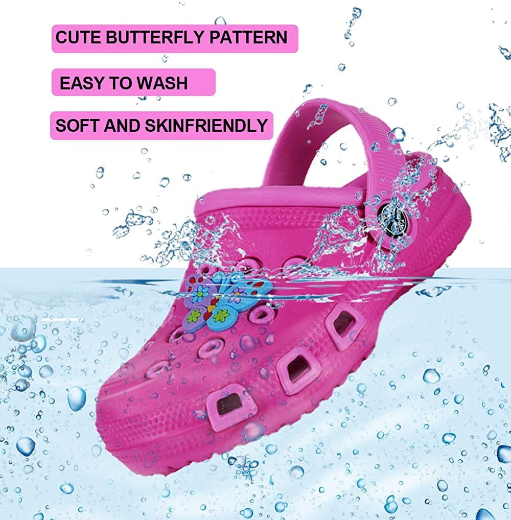 Fiedaz Toddler Kids Cartoon Clogs Lightweight Garden Clogs Boys Girls Beach Pool Sandals