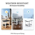 thumbnail image 3 of OTSUN Adirondack Outdoor Side Table Set of 2, 16" HDPE Patio Side Table with Shelf, Weather Resistant Easy Maintenance for Backyard Pool Porch Garden & Lawn, 3 of 8