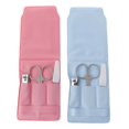 thumbnail image 5 of Pink Case 3Pcs/Set Pedicure Manicure Set - Nail Clippers Nails File Eye Scissores Kit Women Girl's Make Up Tools, 5 of 5