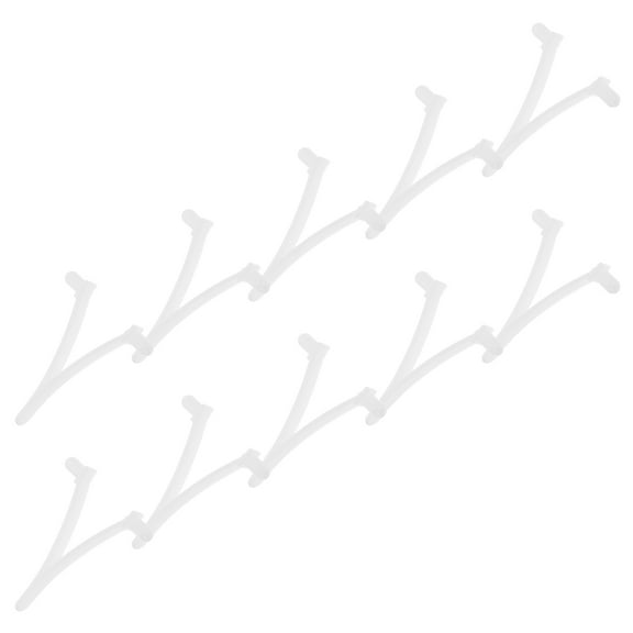 Raindrops 10Pcs Beige V Shaped Plastic Pool Brush Clip for Swimming Pool Cleaning Tools