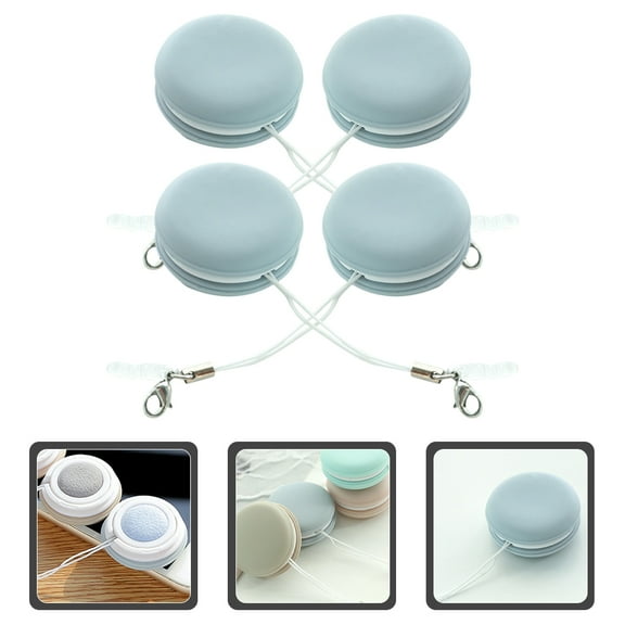 COMPUKAS Lens Cleaner Eyeglass Cleaning Wipes Sky-blue Microfiber Glasses Portable Design 4pcs