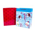 Hallmark Large Gift Bags (Penguins and Polka Dot, 2 Pack)