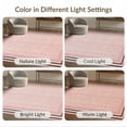 thumbnail image 7 of ODIKA 3'x5' Washable Throw Rug Stain Resistant, Low Profile, Non-Slip Pink Contemporary Geometric Lattice Panel Abstract Interlocking for Entryway, Kitchen, Mudroom, 7 of 7
