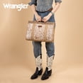 thumbnail image 2 of Wrangler Western Large Tote Bag for Women Tooled Embossed Shoulder Crossbody Handbag, Tan, 2 of 4