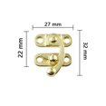 thumbnail image 3 of 12pcs Jewelry Box Decorative Latch Lock Jewelry Wooden Box Hasp Latch Hook - Right Latch Buckle - Wooden Jewelry Box Right Latch Horn Lock Padlock with Screws, 3 of 9
