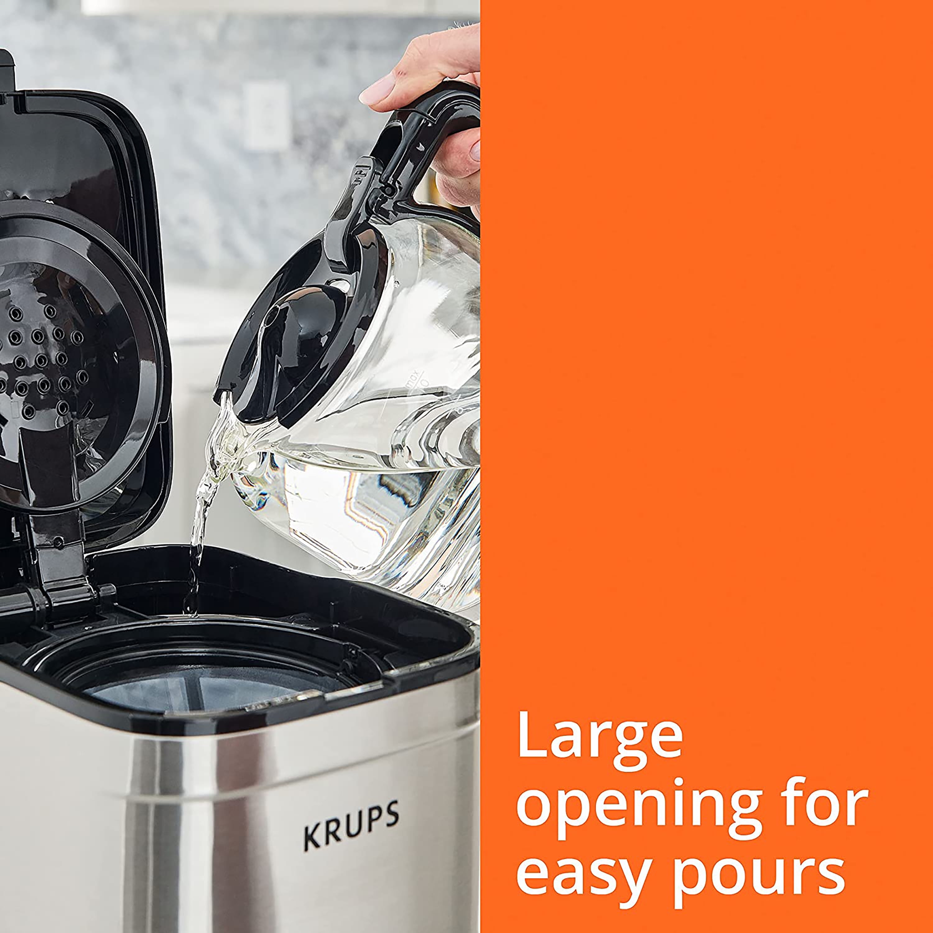 KRUPS, Coffee Maker, 10-Cup, Stainless Steel with Keep Warm