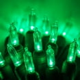 thumbnail image 2 of Wintergreen Lighting LED Christmas Tree Lights, T5 Mini Lights, LED String Lights, Christmas String Lights, 50 Lights, Green Wire, 2 of 7