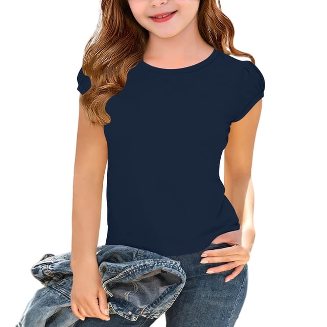 Camiseta de manga corta abotonada a rayas para niños, talla mediana a grande, informal, de poliéster