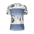 thumbnail image 5 of Wukai Snowman And Christmas Tree Print Men's Short-Sleeved Mesh T-Shirt,Quick-Dry Short Sleeve Workout T-Shirt-5X-Large, 5 of 8