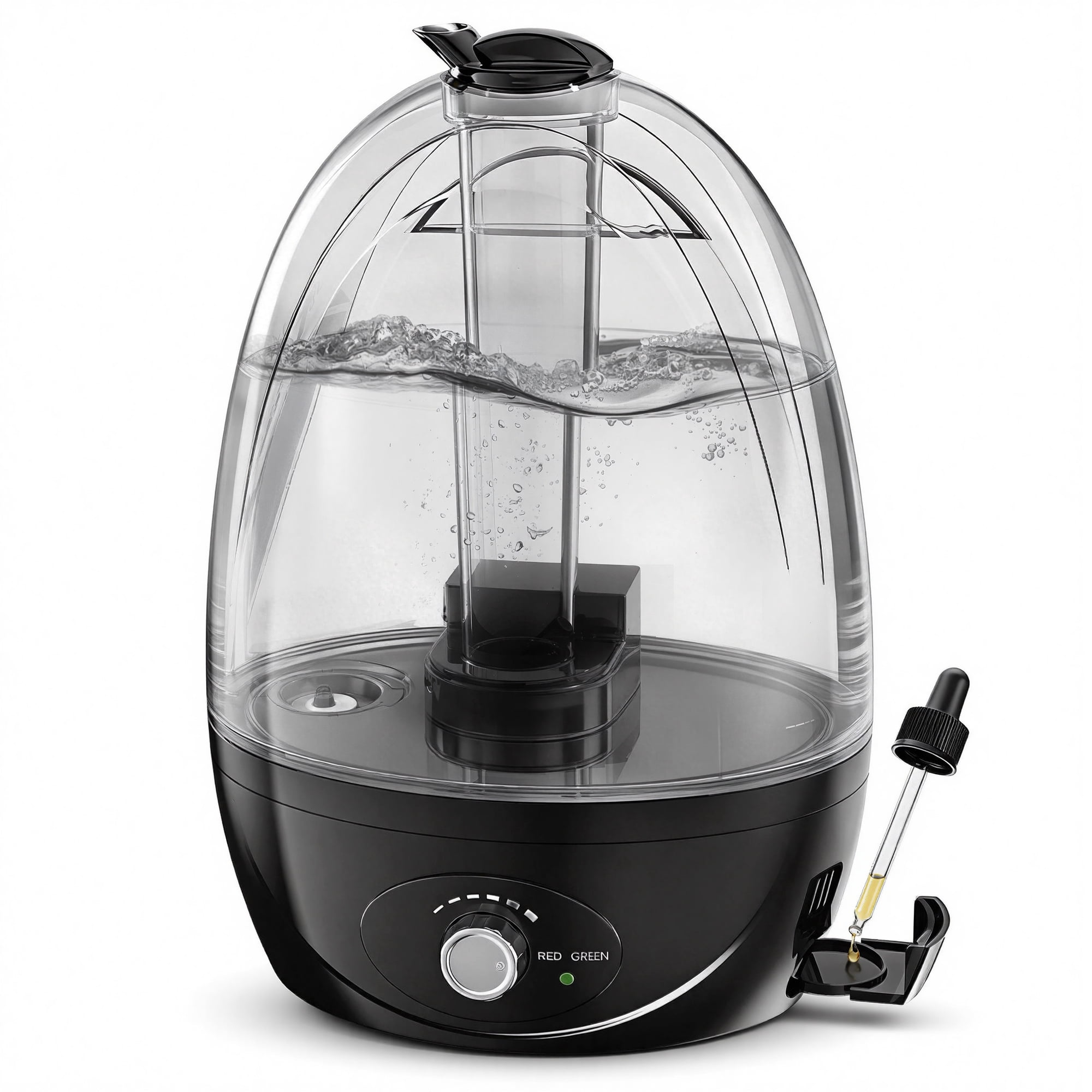 NFTIGB Cool Mist Humidifier for Bedroom, Quiet Ultrasonic Humidifier with 3L Water Tank and Adjustable Mist Output, Black