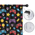 thumbnail image 4 of Blackout Kids Curtains,Multicolor Controllers Games Icons Black Pattern Childrens Insulated Curtains Set Of 2,Bedroom Essentials,Toddler Room Decor 42"x84", 4 of 5