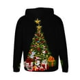 thumbnail image 4 of TFEOQRY Christmas Pullover Sweatshirt for Men Casual Christmas Tree Print Drawstring Hoodies Long Sleeve Hooded Sweatshirt Black, 4 of 5